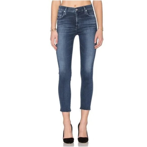 Agolde Sophie High Rise Skinny Crop in Claremont Size 26 - Picture 1 of 7
